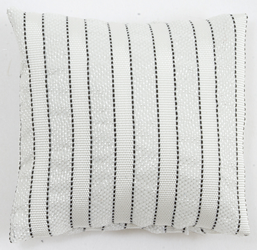 Pillow: Silver and White Stripe